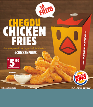 Chegou o Chicken Fries no Burger King!