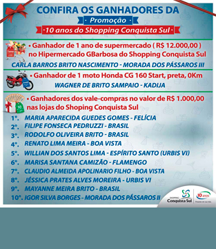 Resultado da Promoção 10 anos Resultado da Promoção 10 anos