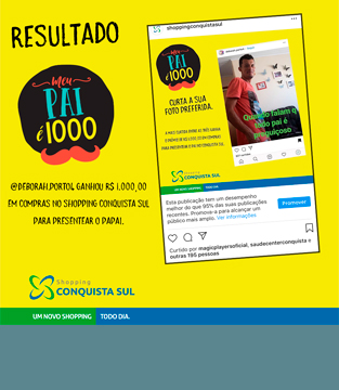Resultado da Promoção “Meu pai é 1000” Resultado da Promoção “Meu pai é 1000”